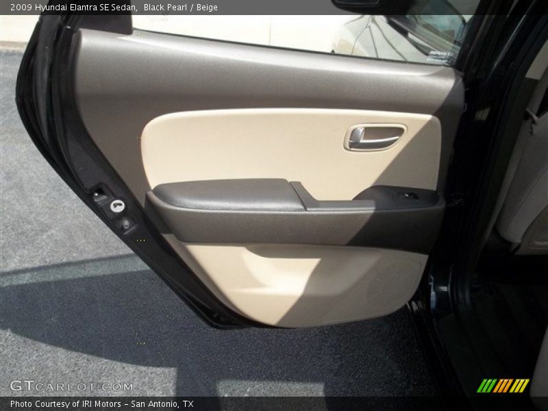 Black Pearl / Beige 2009 Hyundai Elantra SE Sedan