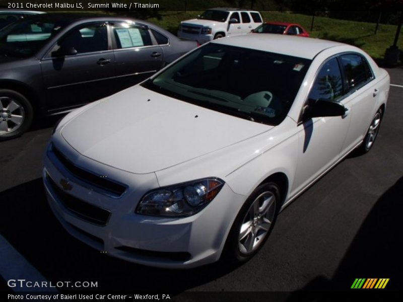 Summit White / Titanium 2011 Chevrolet Malibu LS