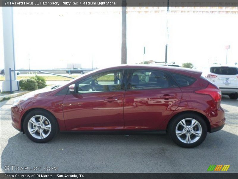 Ruby Red / Medium Light Stone 2014 Ford Focus SE Hatchback