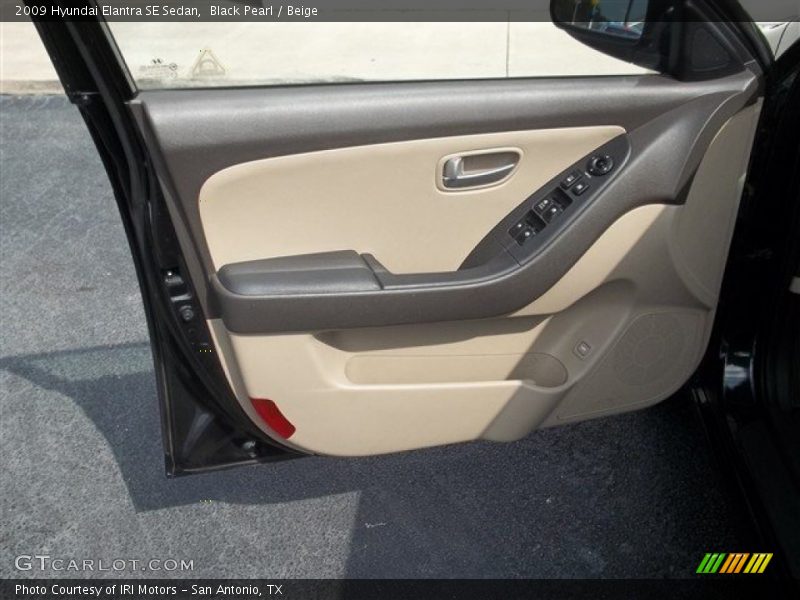 Black Pearl / Beige 2009 Hyundai Elantra SE Sedan