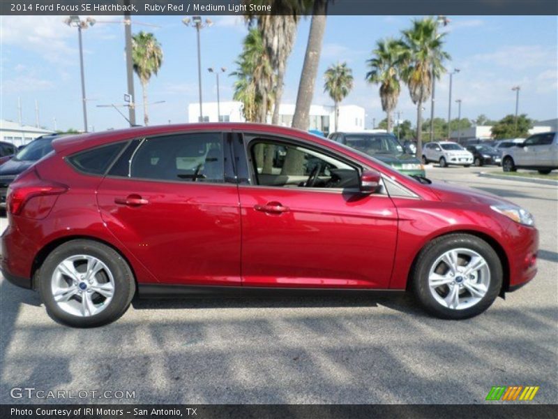 Ruby Red / Medium Light Stone 2014 Ford Focus SE Hatchback