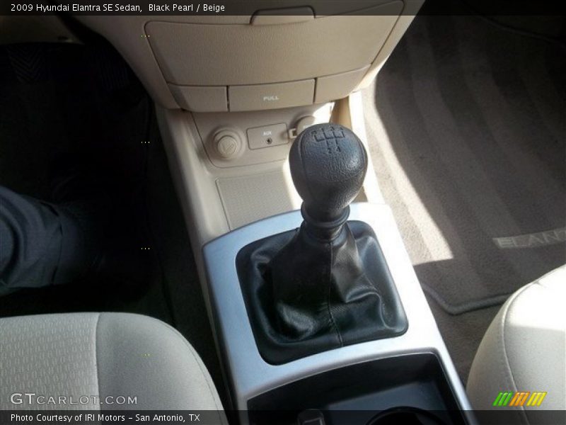 Black Pearl / Beige 2009 Hyundai Elantra SE Sedan