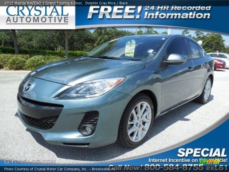 Dolphin Gray Mica / Black 2012 Mazda MAZDA3 s Grand Touring 4 Door