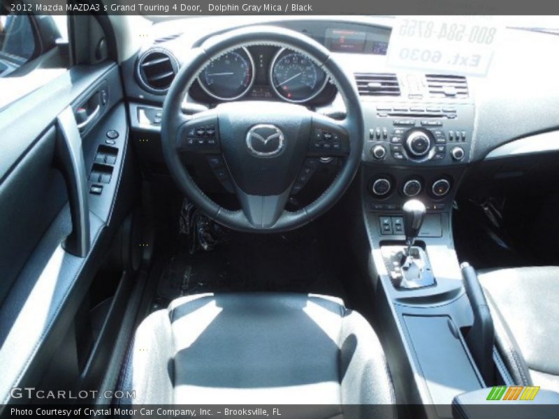 Dolphin Gray Mica / Black 2012 Mazda MAZDA3 s Grand Touring 4 Door