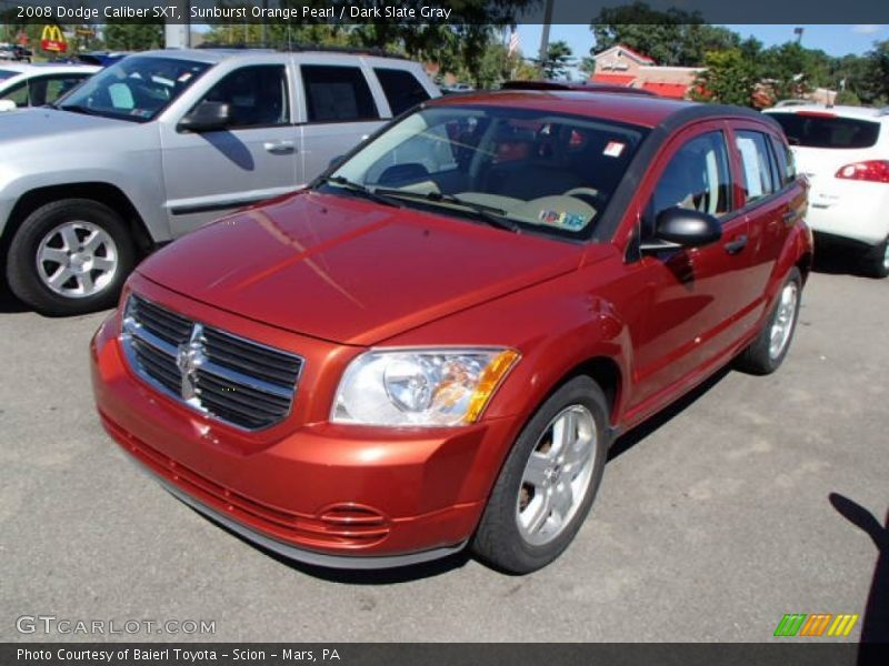 Sunburst Orange Pearl / Dark Slate Gray 2008 Dodge Caliber SXT