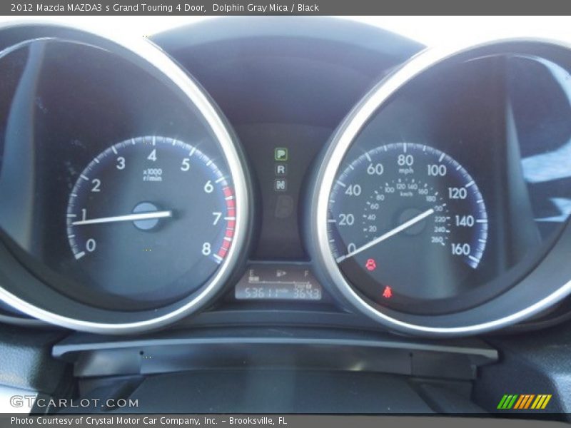 Dolphin Gray Mica / Black 2012 Mazda MAZDA3 s Grand Touring 4 Door