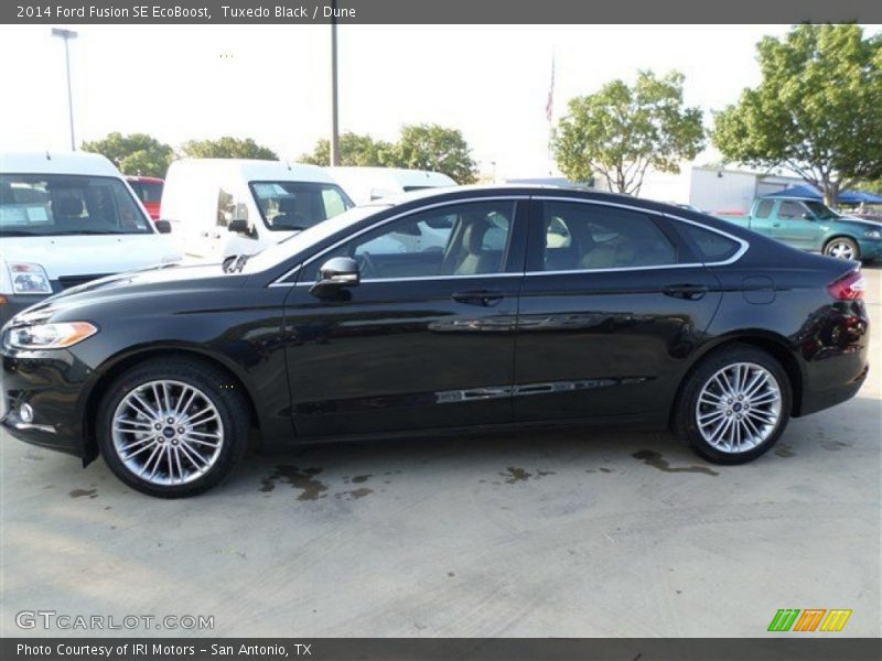 Tuxedo Black / Dune 2014 Ford Fusion SE EcoBoost