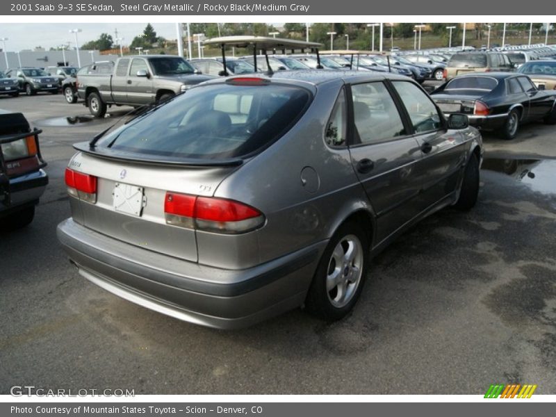 Steel Gray Metallic / Rocky Black/Medium Gray 2001 Saab 9-3 SE Sedan