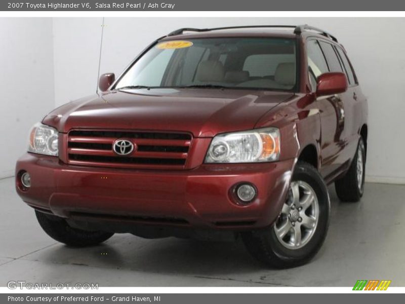 Salsa Red Pearl / Ash Gray 2007 Toyota Highlander V6