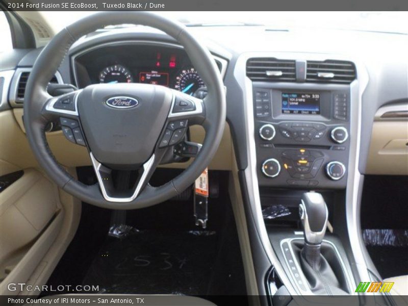 Tuxedo Black / Dune 2014 Ford Fusion SE EcoBoost