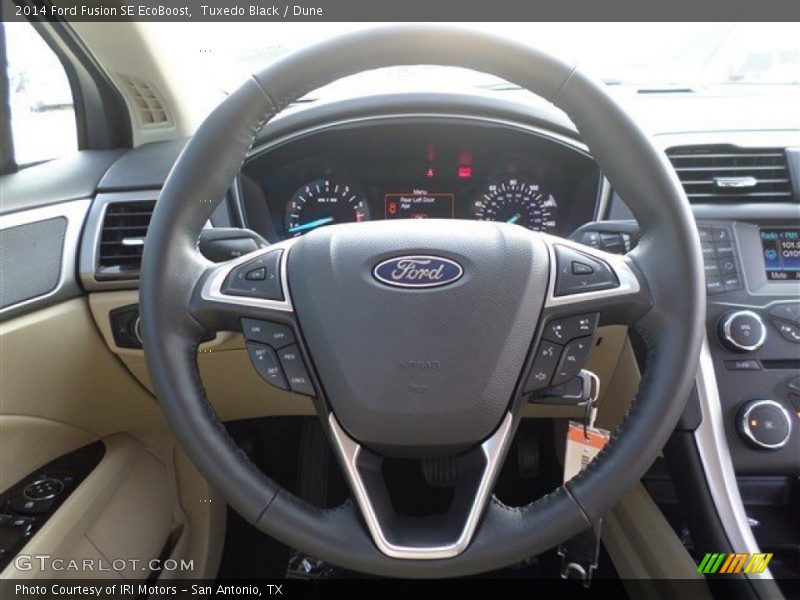 Tuxedo Black / Dune 2014 Ford Fusion SE EcoBoost