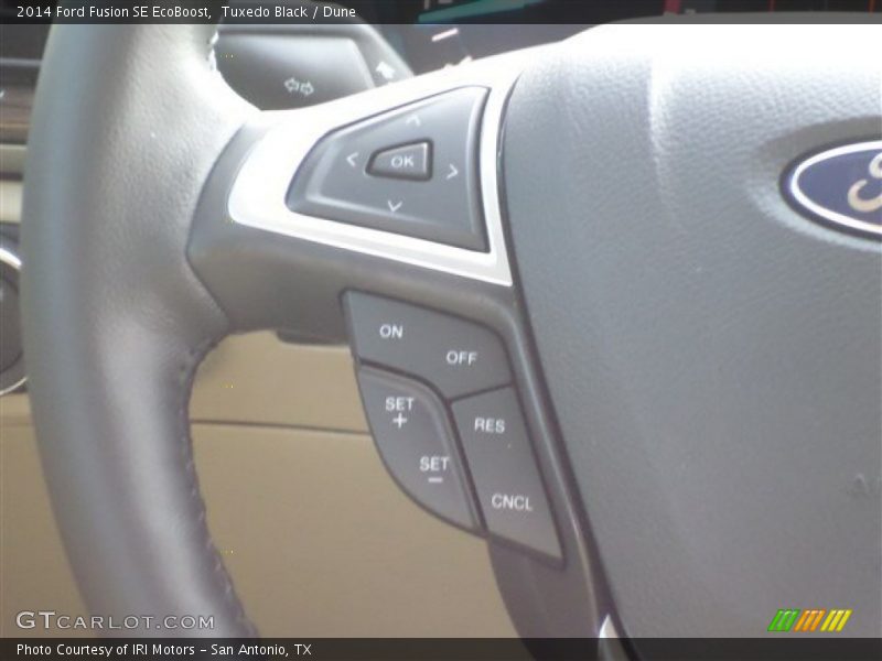 Tuxedo Black / Dune 2014 Ford Fusion SE EcoBoost