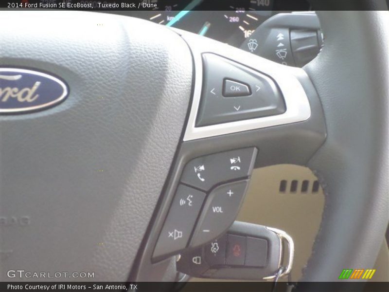 Tuxedo Black / Dune 2014 Ford Fusion SE EcoBoost