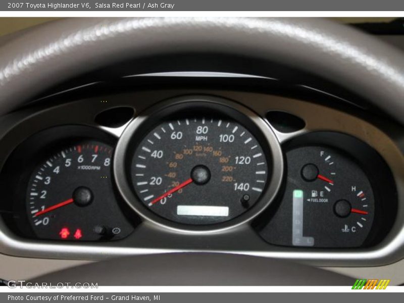 Salsa Red Pearl / Ash Gray 2007 Toyota Highlander V6
