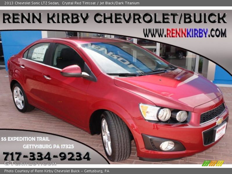 Crystal Red Tintcoat / Jet Black/Dark Titanium 2013 Chevrolet Sonic LTZ Sedan
