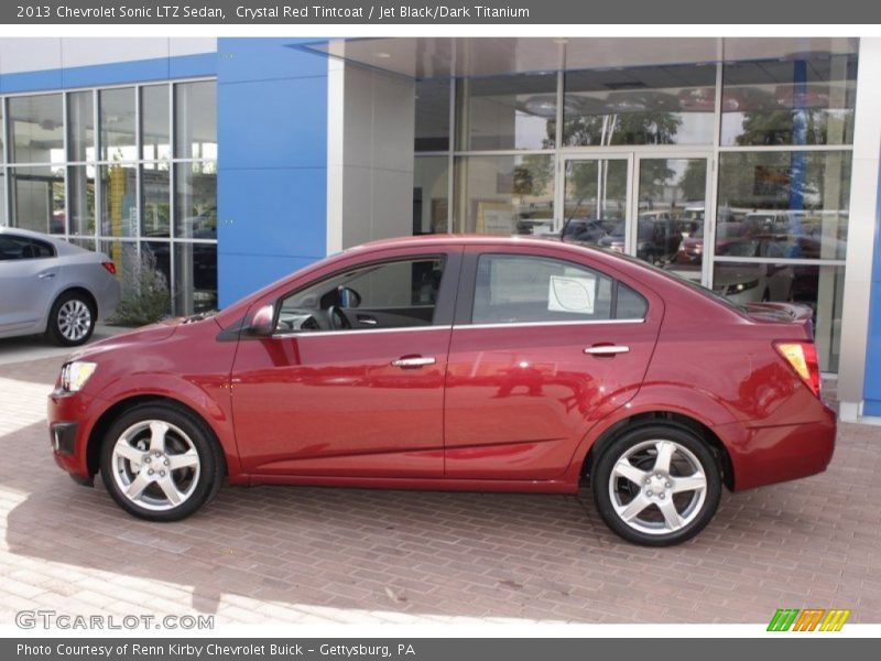 Crystal Red Tintcoat / Jet Black/Dark Titanium 2013 Chevrolet Sonic LTZ Sedan