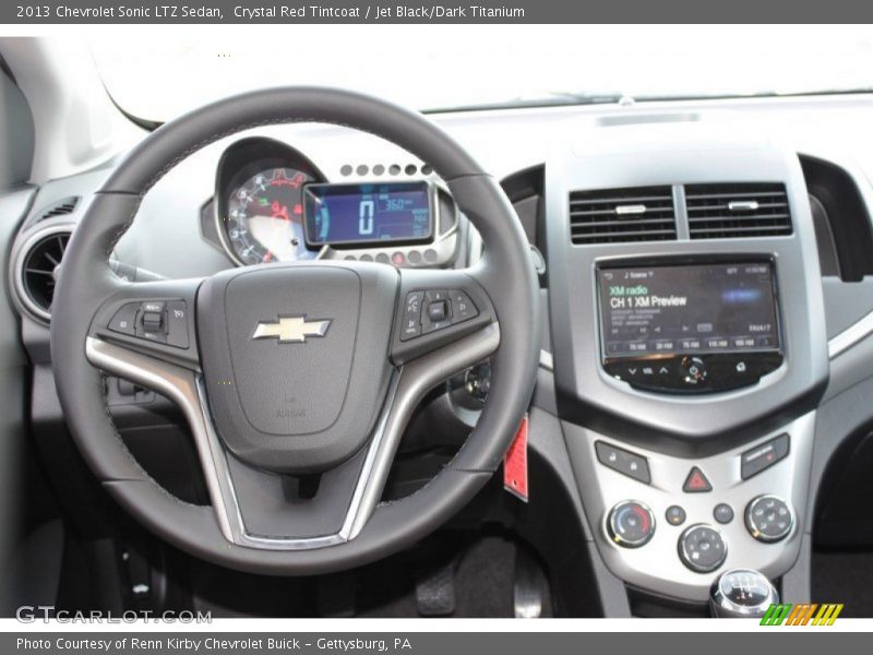 Crystal Red Tintcoat / Jet Black/Dark Titanium 2013 Chevrolet Sonic LTZ Sedan