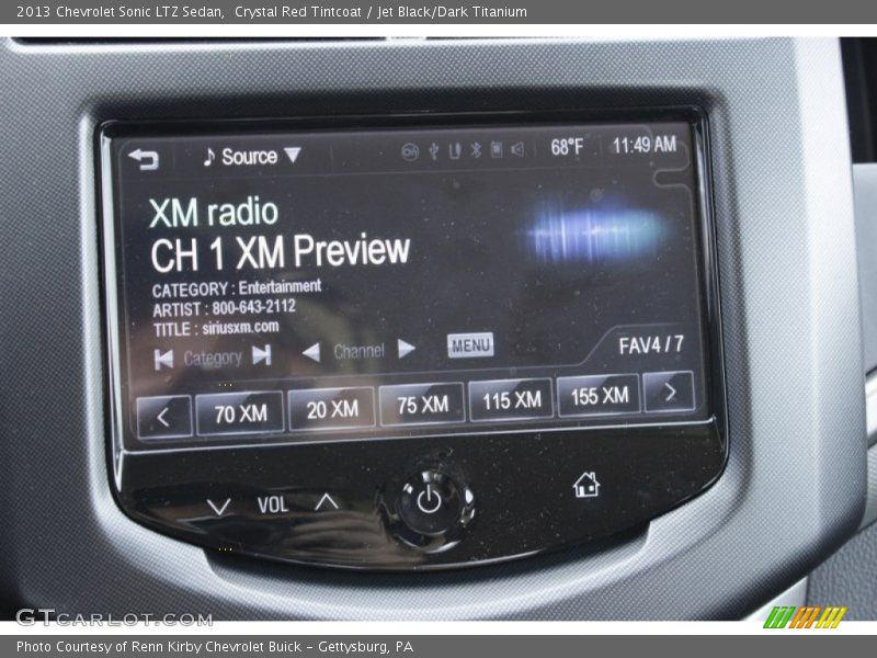 Crystal Red Tintcoat / Jet Black/Dark Titanium 2013 Chevrolet Sonic LTZ Sedan