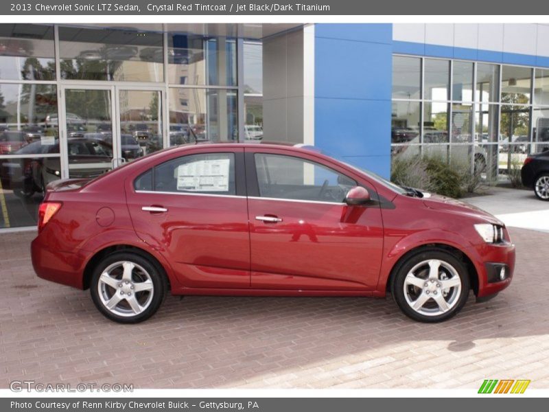 Crystal Red Tintcoat / Jet Black/Dark Titanium 2013 Chevrolet Sonic LTZ Sedan