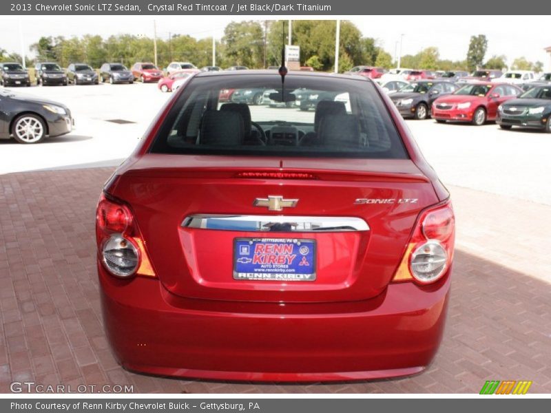 Crystal Red Tintcoat / Jet Black/Dark Titanium 2013 Chevrolet Sonic LTZ Sedan