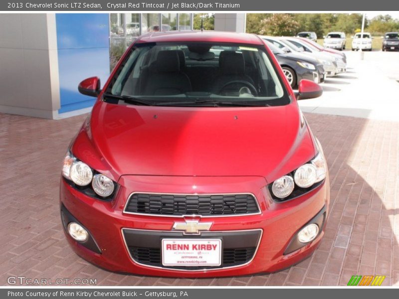 Crystal Red Tintcoat / Jet Black/Dark Titanium 2013 Chevrolet Sonic LTZ Sedan