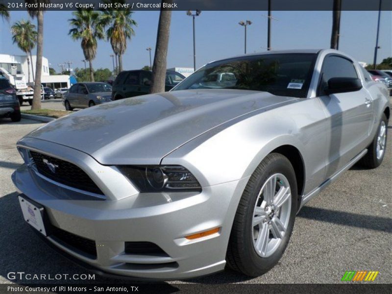 Ingot Silver / Charcoal Black 2014 Ford Mustang V6 Coupe