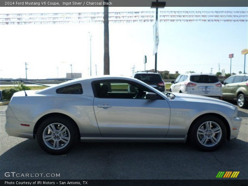 Ingot Silver / Charcoal Black 2014 Ford Mustang V6 Coupe