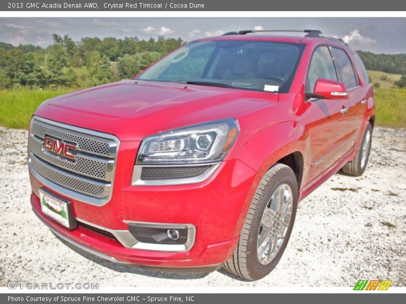 Crystal Red Tintcoat / Cocoa Dune 2013 GMC Acadia Denali AWD