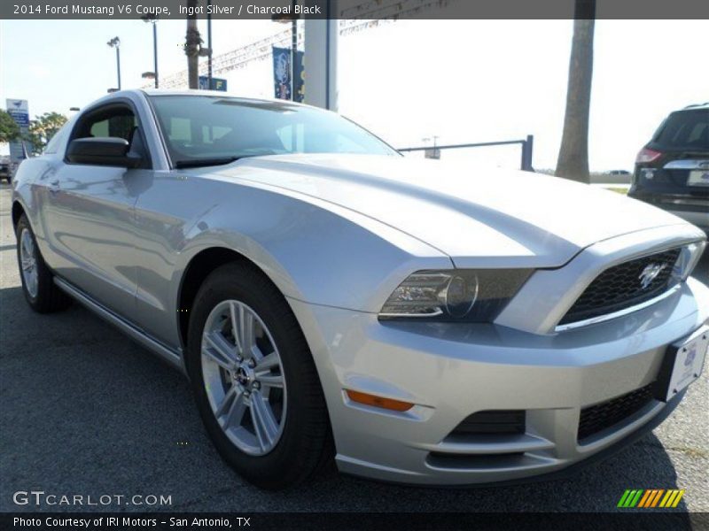 Ingot Silver / Charcoal Black 2014 Ford Mustang V6 Coupe