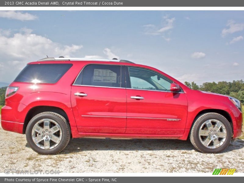 Crystal Red Tintcoat / Cocoa Dune 2013 GMC Acadia Denali AWD