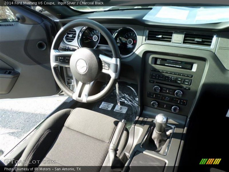 Ingot Silver / Charcoal Black 2014 Ford Mustang V6 Coupe
