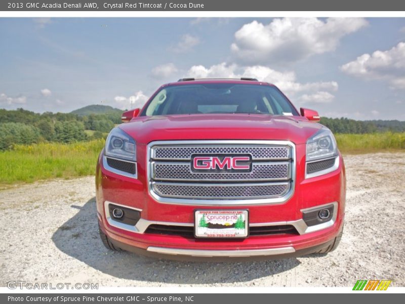 Crystal Red Tintcoat / Cocoa Dune 2013 GMC Acadia Denali AWD
