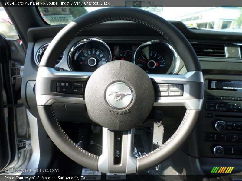 Ingot Silver / Charcoal Black 2014 Ford Mustang V6 Coupe