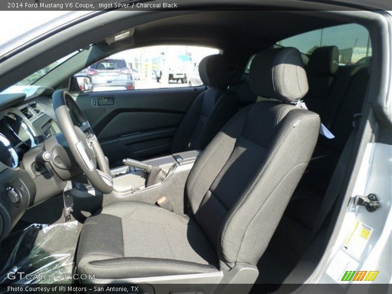Ingot Silver / Charcoal Black 2014 Ford Mustang V6 Coupe