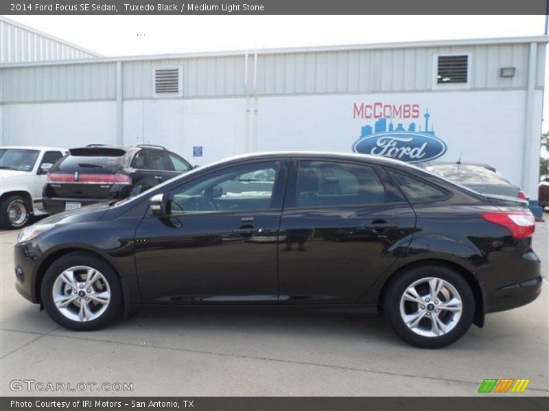 Tuxedo Black / Medium Light Stone 2014 Ford Focus SE Sedan