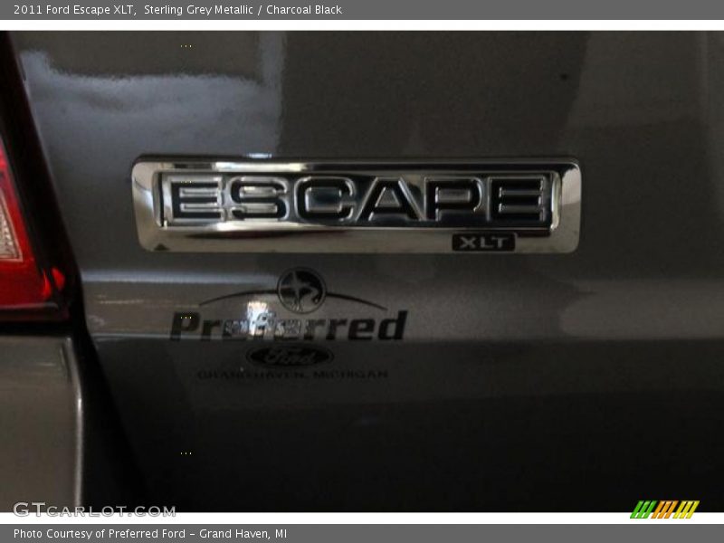 Sterling Grey Metallic / Charcoal Black 2011 Ford Escape XLT