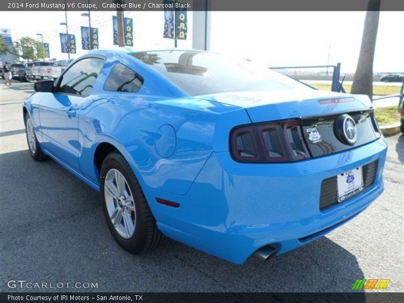 Grabber Blue / Charcoal Black 2014 Ford Mustang V6 Coupe