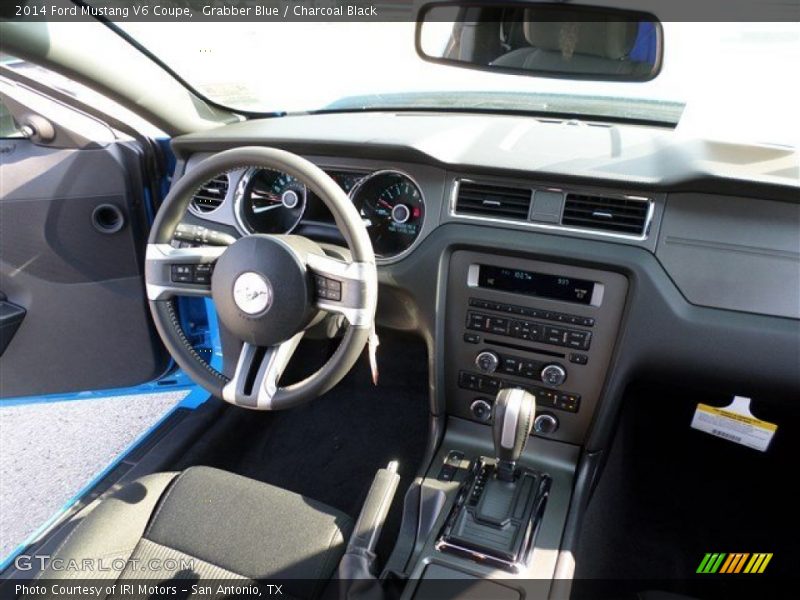 Grabber Blue / Charcoal Black 2014 Ford Mustang V6 Coupe