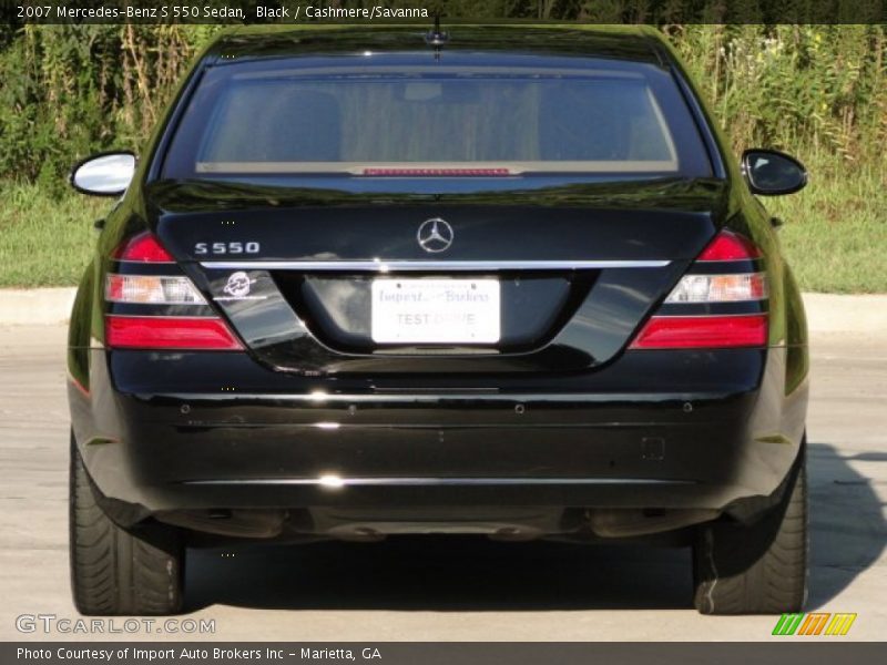 Black / Cashmere/Savanna 2007 Mercedes-Benz S 550 Sedan