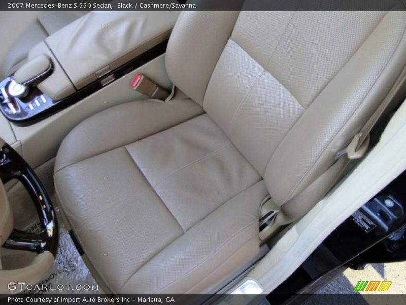 Front Seat of 2007 S 550 Sedan