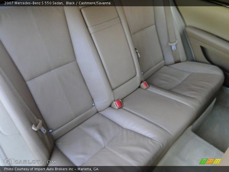 Rear Seat of 2007 S 550 Sedan