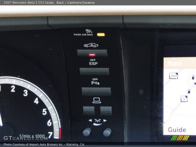 Controls of 2007 S 550 Sedan