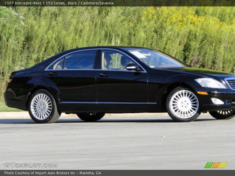 Black / Cashmere/Savanna 2007 Mercedes-Benz S 550 Sedan