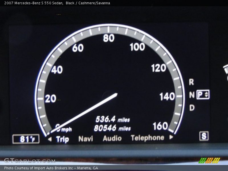 Black / Cashmere/Savanna 2007 Mercedes-Benz S 550 Sedan