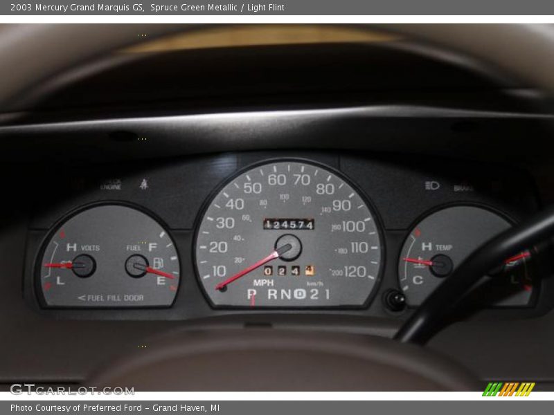 Spruce Green Metallic / Light Flint 2003 Mercury Grand Marquis GS