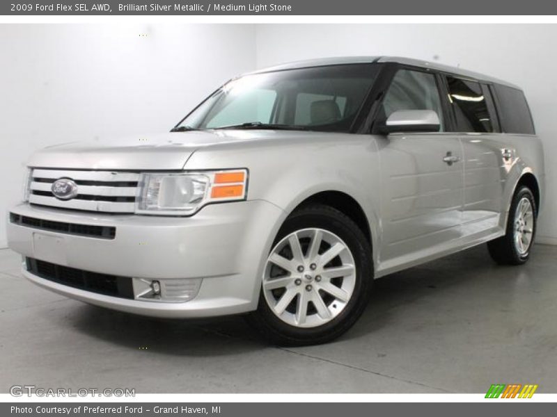 Brilliant Silver Metallic / Medium Light Stone 2009 Ford Flex SEL AWD