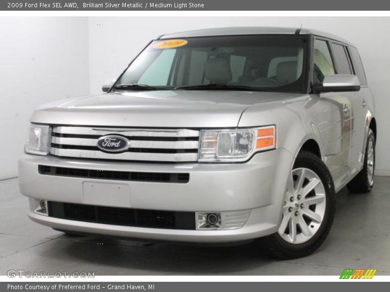 Brilliant Silver Metallic / Medium Light Stone 2009 Ford Flex SEL AWD