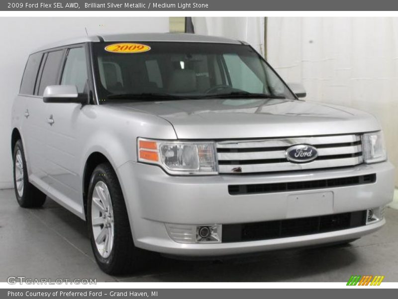 Brilliant Silver Metallic / Medium Light Stone 2009 Ford Flex SEL AWD