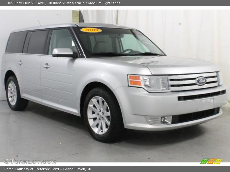 Brilliant Silver Metallic / Medium Light Stone 2009 Ford Flex SEL AWD