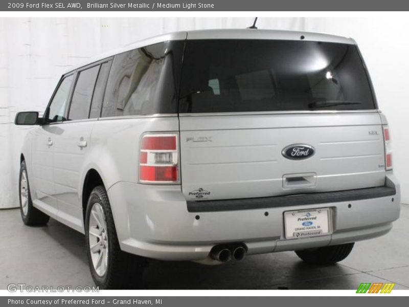 Brilliant Silver Metallic / Medium Light Stone 2009 Ford Flex SEL AWD